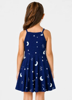 Secret Glam - Vestido Infantil Estampado Azul - SECRET GLAM