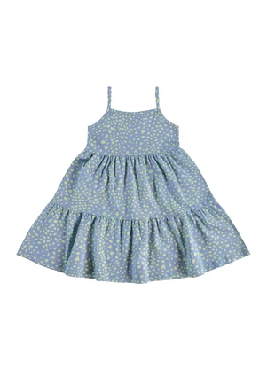 Bee Loop - Vestido Infantil Estampado Azul - BEE LOOP