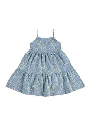 Bee Loop - Vestido Infantil Estampado Azul - BEE LOOP