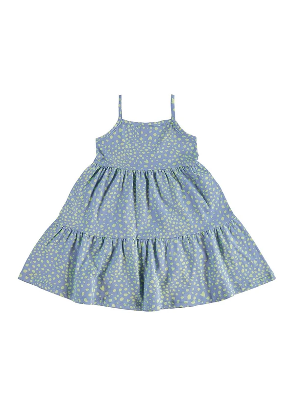 Bee Loop - Vestido Infantil Estampado Azul 2