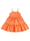 Bee Loop - Vestido Infantil Estampado Branco - variação: Laranja