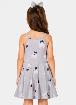 Secret Glam - Vestido Infantil Estampado Cinza - SECRET GLAM