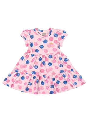 Vestido Infantil  Estampado Colorittá (Rosa) - COLORITTÁ
