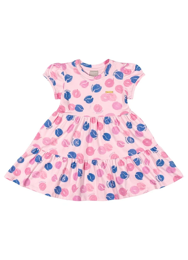 Colorittá - Vestido Infantil  Estampado Colorittá Rosa