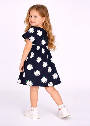 Select - Vestido Infantil Estampado e com Manga Gode Azul - SELECT