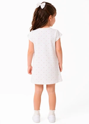 Select - Vestido Infantil Estampado em Malha Bege - SELECT