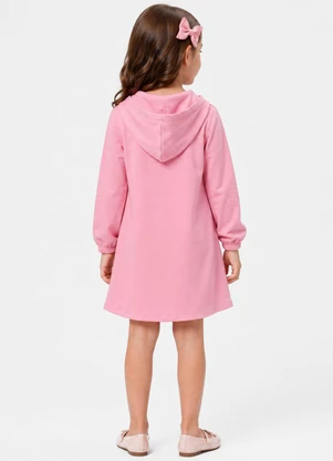 Select - Vestido Infantil Estampado em Moletom Rosa - SELECT