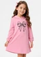 Select - Vestido Infantil Estampado em Moletom Bege - variação: Rosa