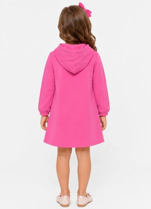Select - Vestido Infantil Estampado em Moletom Rosa - SELECT