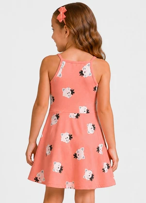 Select - Vestido Infantil Estampado Laranja - SELECT