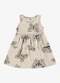 Rovi Kids - Vestido Infantil Estampado Ribana Verde - variação: Bege