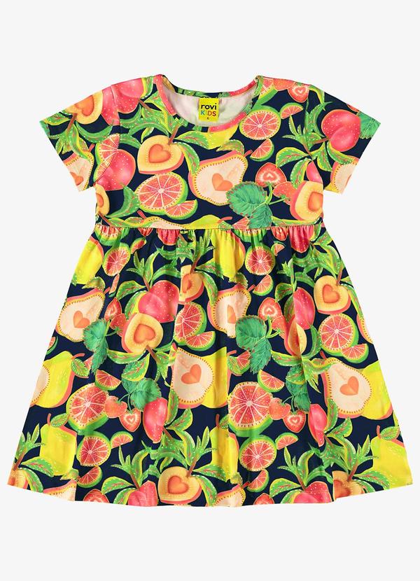 Rovi Kids - Vestido Infantil Estampado Roovi Kids Azul