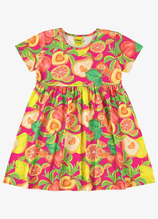 Rovi Kids - Vestido Infantil Estampado Roovi Kids Rosa