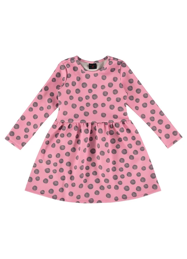 Guloseima - Vestido Infantil Estampado Rosa