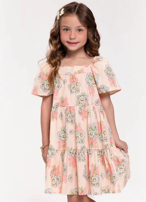 Trick Nick - Vestido Infantil Estampado Rosa - TRICK NICK