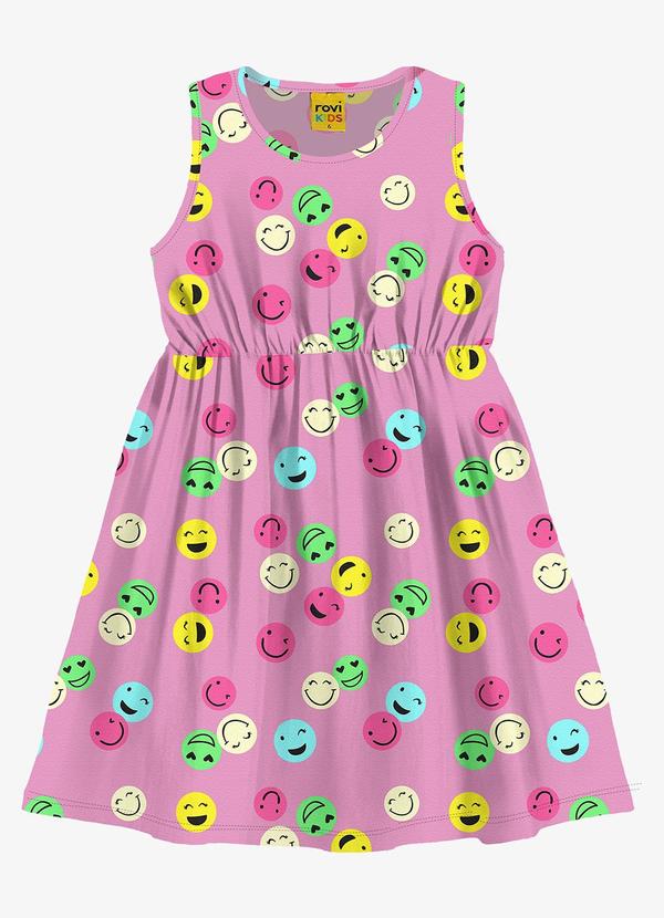 Rovi Kids - Vestido Infantil Estampado Rosa