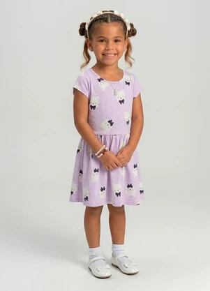 Select - Vestido Infantil Estampado Roxo - SELECT