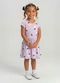 Select - Vestido Infantil Estampado Bege - variação: Roxo