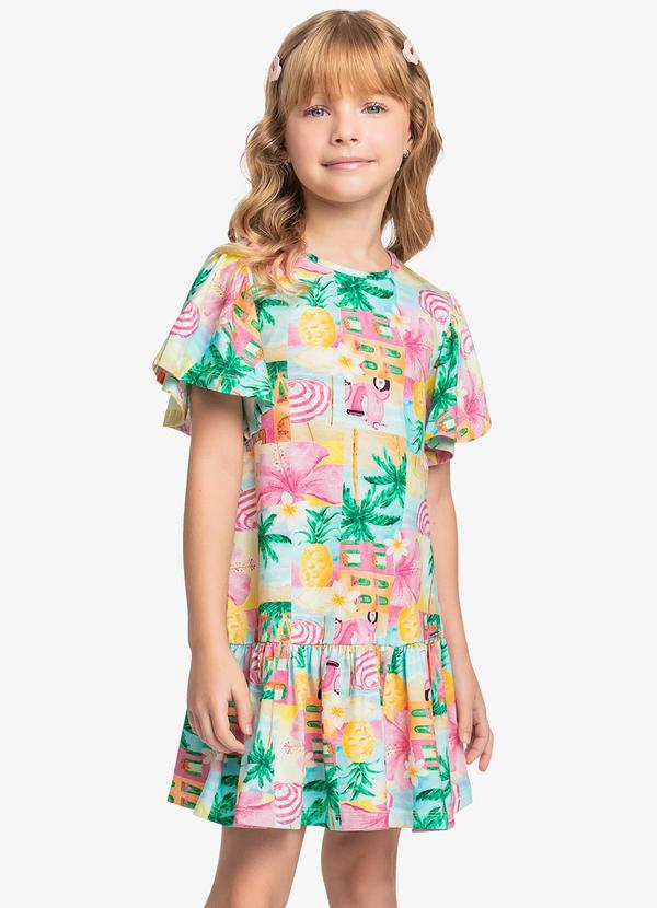 Trick Nick - Vestido Infantil Estampado Trick Nick Rosa