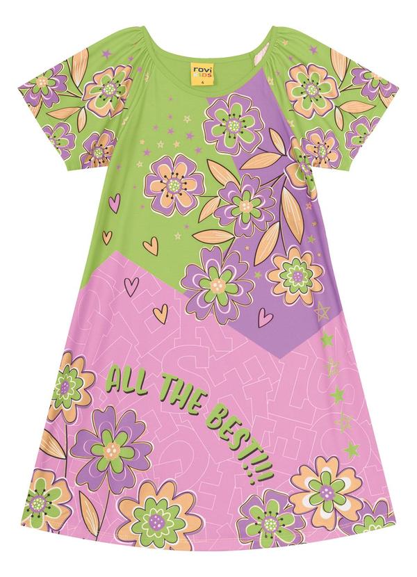 Rovi Kids - Vestido Infantil Estampado Verde