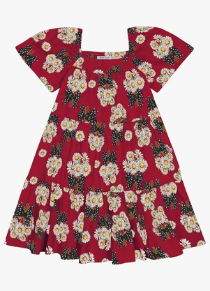 Trick Nick - Vestido Infantil Estampado Vermelho - TRICK NICK