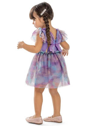 Elian - Vestido Infantil Fantasia Borboleta Roxo - ELIAN