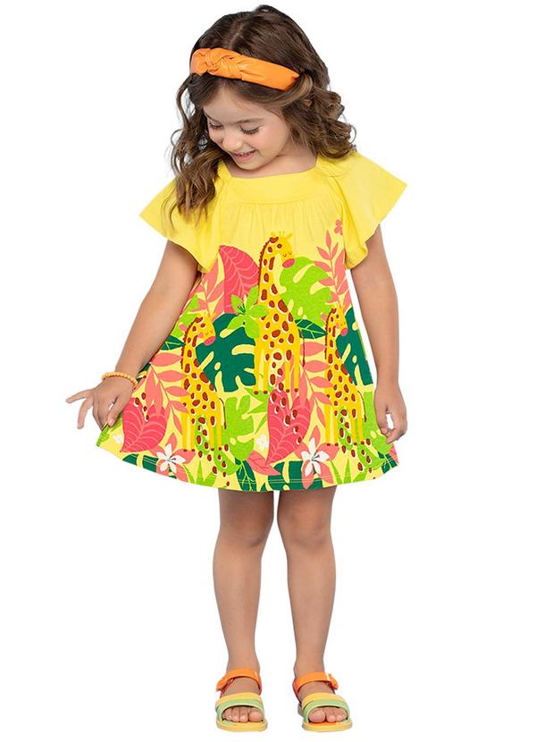 Nanai - Vestido Infantil Feminino Amarelo