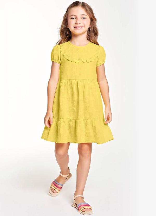 Trick Nick - Vestido Infantil Menina Amarelo