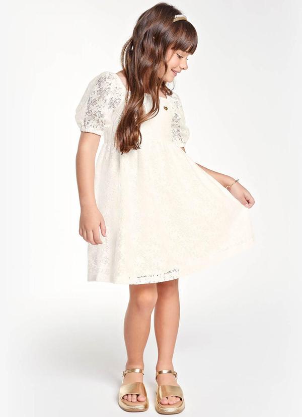 Trick Nick - Vestido Infantil Menina Bege 1