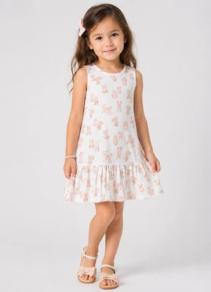 Select - Vestido Infantil Feminino Bege - SELECT