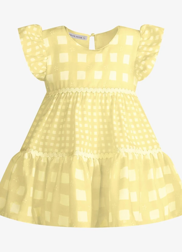Trick Nick - Vestido Infantil Feminino ChiffonAmarelo