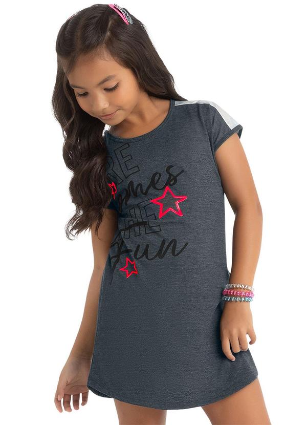 Kyly - Vestido Infantil Menina Cinza