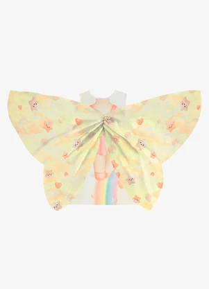 Rovi Kids - Vestido Infantil Feminino com Estampa Bege - ROVI KIDS