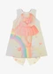 Rovi Kids - Vestido Infantil Feminino com Estampa Rosa - variação: Bege