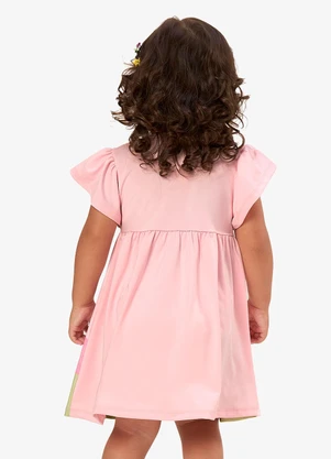 Rovi Kids - Vestido Infantil Feminino com Estampa Rosa - ROVI KIDS