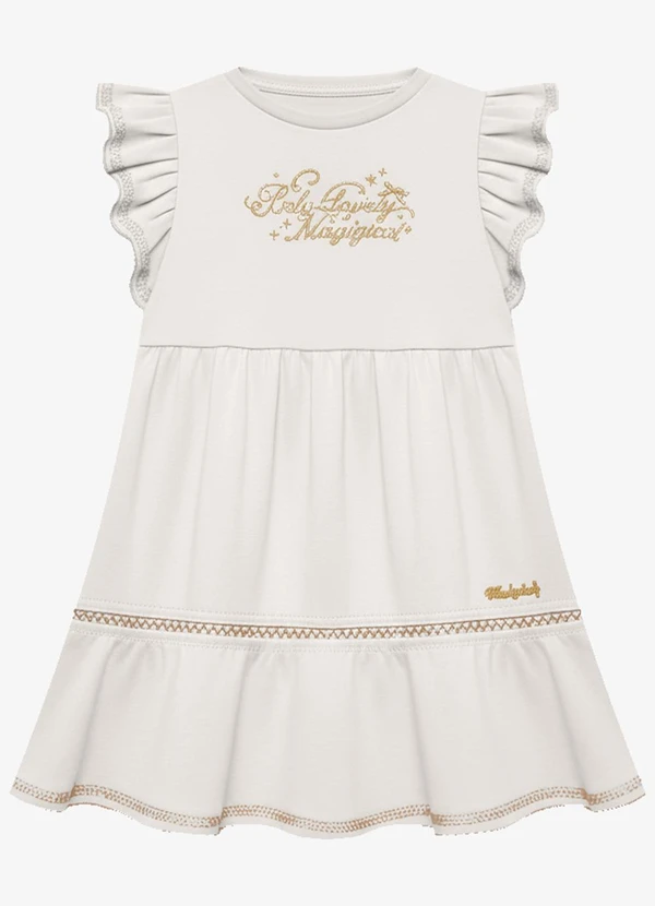 Trick Nick - Vestido Infantil Feminino Cotton Bege