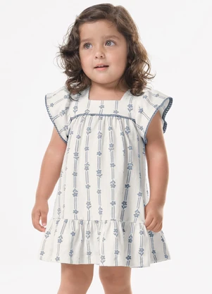 Trick Nick - Vestido Infantil Feminino Cotton Leve Bege - TRICK NICK