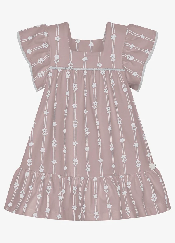 Trick Nick - Vestido Infantil Feminino Cotton Leve Rosa