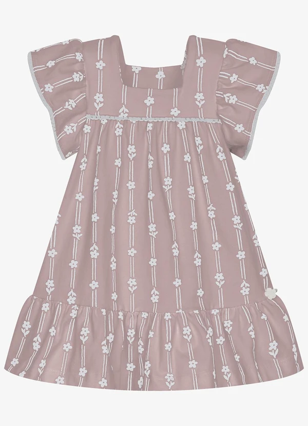 Trick Nick - Vestido Infantil Feminino Cotton Leve Rosa