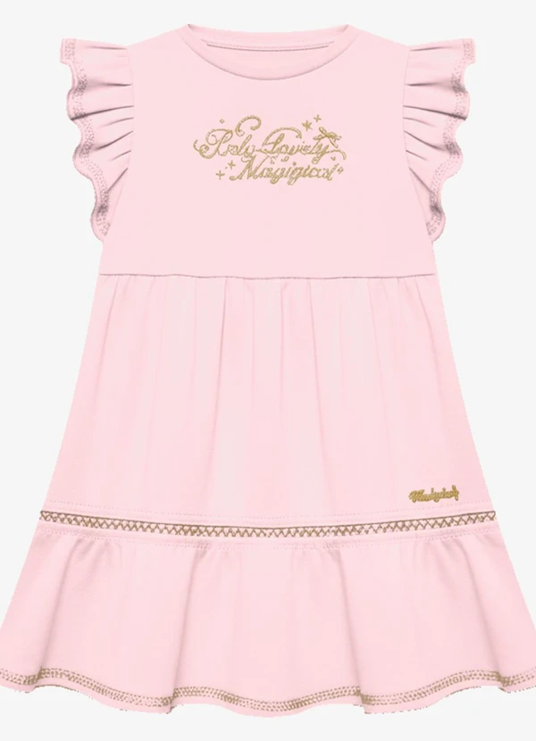 Trick Nick - Vestido Infantil Feminino Cotton Rosa
