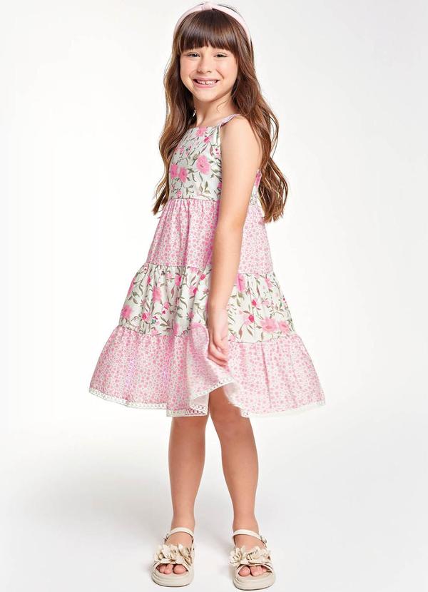 Trick Nick - Vestido Infantil Menina de Alça Bege