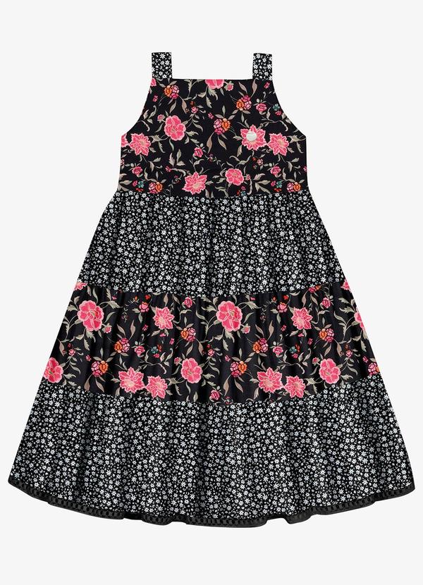 Trick Nick - Vestido Infantil Menina de Alça Preto