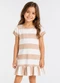 Select - Vestido Infantil Feminino em Cotton Vermelho - variação: Bege
