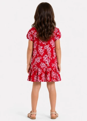 Select - Vestido Infantil Feminino em Cotton Vermelho - SELECT