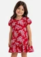 Select - Vestido Infantil Feminino em Cotton Leve Bege - variação: Vermelho
