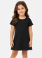 Select - Vestido Infantil Feminino em Malha Puvil Azul - variação: Preto