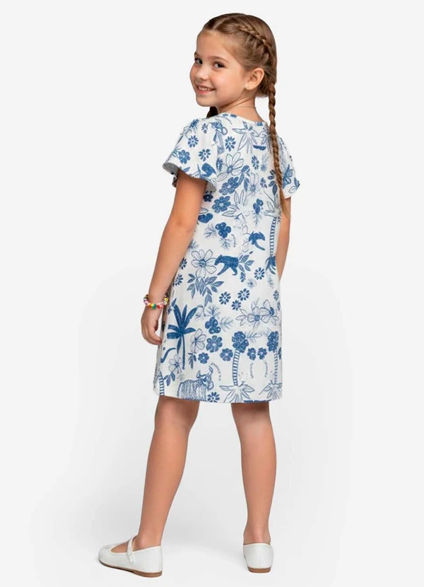 Select - Vestido Infantil Feminino Estampado Azul 2