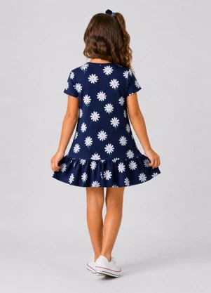 Select - Vestido Infantil Feminino Estampado Azul - SELECT