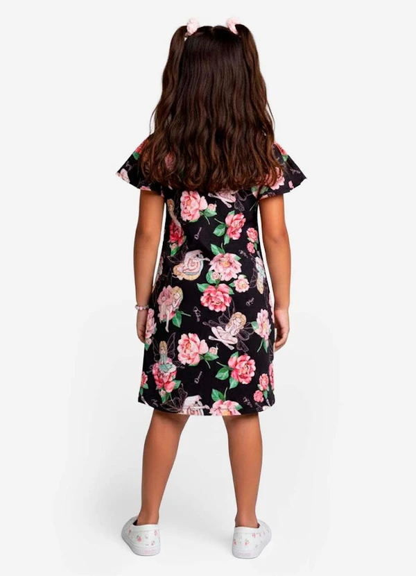 Select - Vestido Infantil Feminino Estampado Bege 2