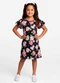 Select - Vestido Infantil Feminino Estampado Vermelho - variação: Bege